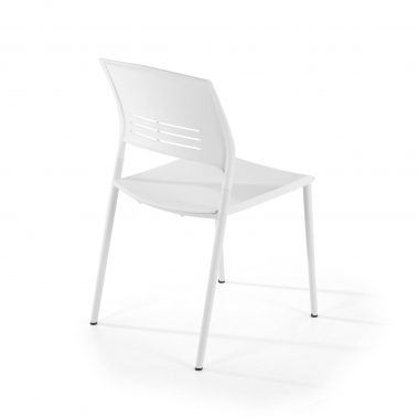 visitor chair white monza plastic no armrests 7