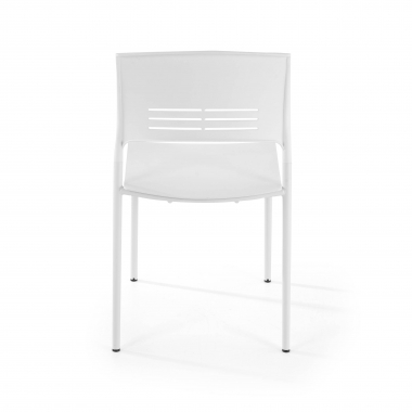 visitor chair white monza plastic no armrests 8