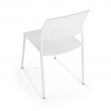 visitor chair white monza plastic no armrests 9