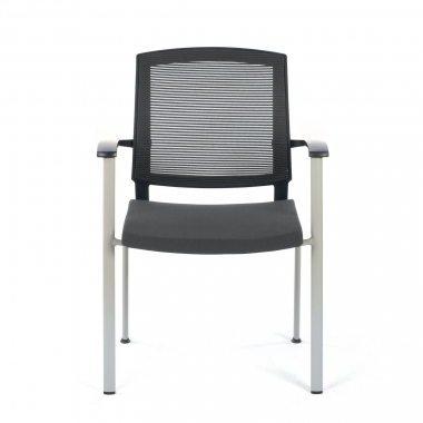 visitor chair gray adam mesh fixed armrests 3