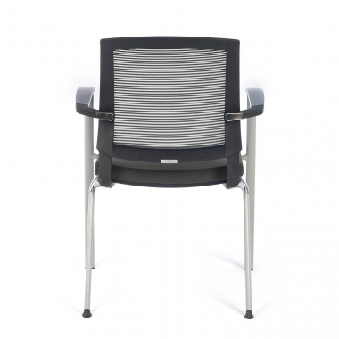visitor chair gray adam mesh fixed armrests 8