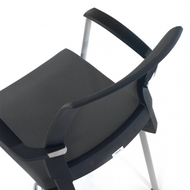 visitor chair gray adam mesh fixed armrests 5