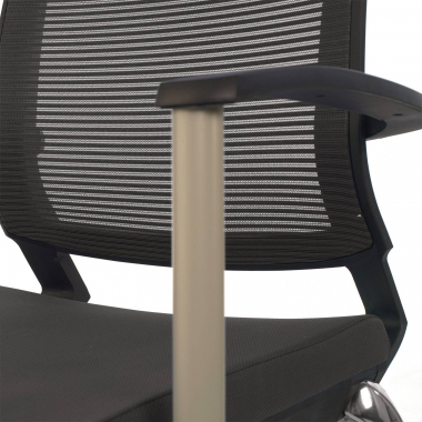 visitor chair gray adam mesh fixed armrests 6