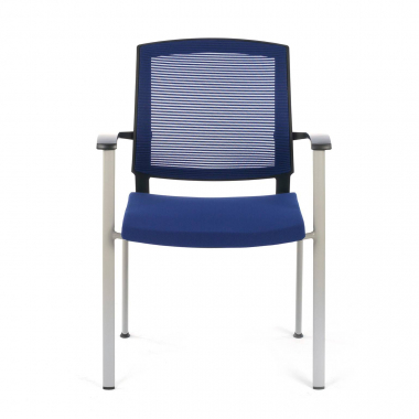 visitor chair blue adam mesh fixed armrests 3
