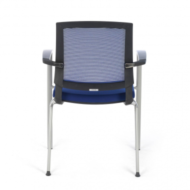visitor chair blue adam mesh fixed armrests 7