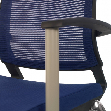 visitor chair blue adam mesh fixed armrests 5