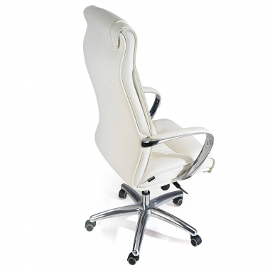 office chair white high back faux leather synthetic leather upholstered armrests 6