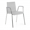 Visitor chair Alisa, chrome frame, faux leather