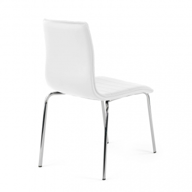 visitor chair white 4 legs synthetic leather no armrests 6