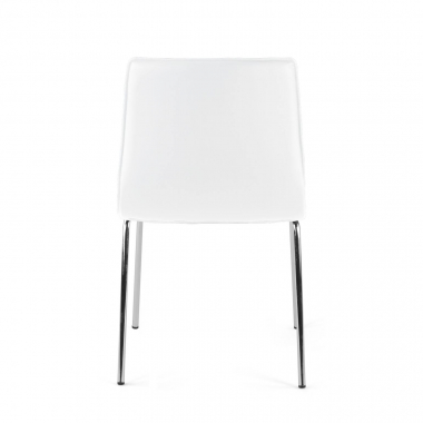 visitor chair white 4 legs synthetic leather no armrests 7