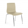 Visitor chair Alisa, chrome frame, faux leather