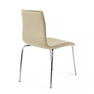visitor chair beige 4 legs synthetic leather no armrests 5
