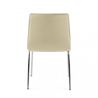 visitor chair beige 4 legs synthetic leather no armrests 7