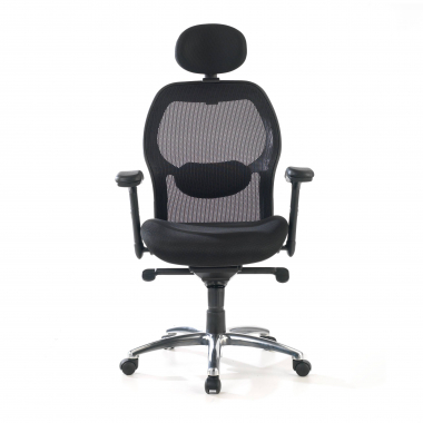 office chair black hong kong mesh 1d adjustable armrests lumbar support headrest 4
