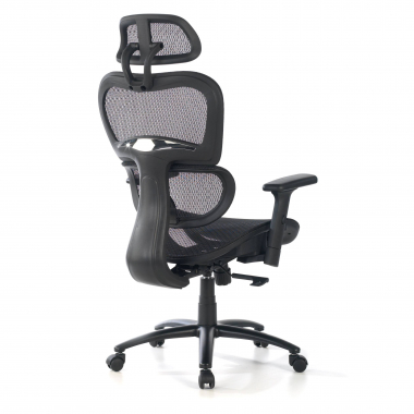 ergonomic chair black black frame mesh 3d adjustable armrests double lumbar support headrest 7
