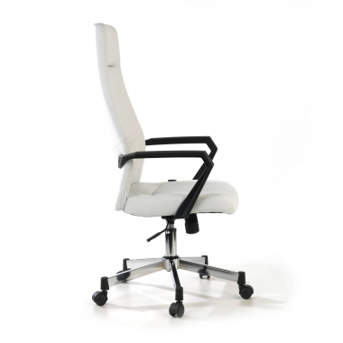 office chair white victory synthetic leather fixed armrests 4