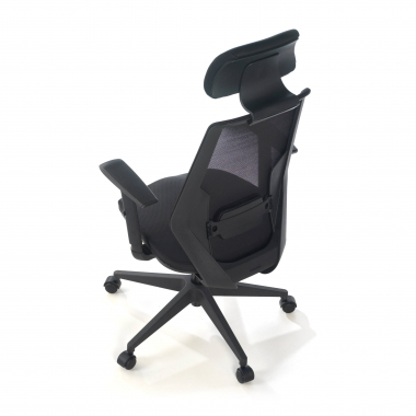 office chair black belinda mesh 1d adjustable armrests lumbar support headrest 6