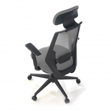 office chair gray belinda mesh 1d adjustable armrests lumbar support headrest 7