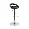 Bar Stool Danko with Plastic Seat, Metal Base and Circular Footrest