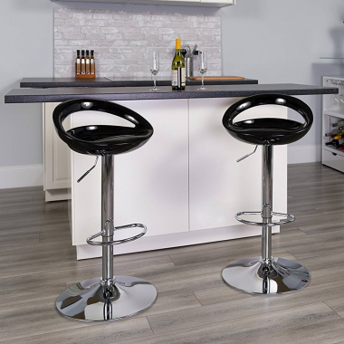 kitchen stool black danko plastic no armrests 6