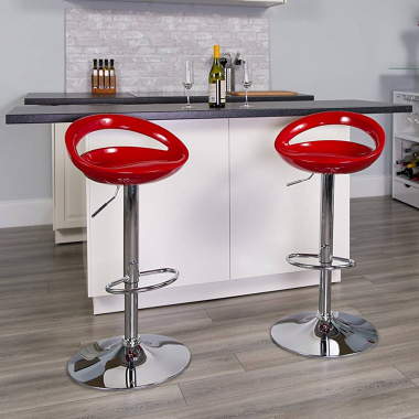 kitchen stool red danko plastic no armrests 6