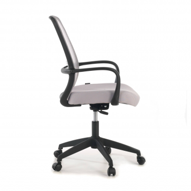 swivel chair gray black frame mesh fixed armrests 6