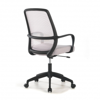 swivel chair gray black frame mesh fixed armrests 7