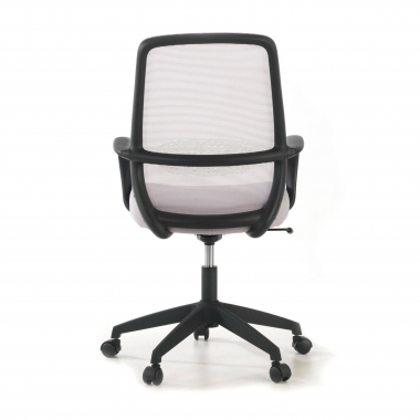 swivel chair gray black frame mesh fixed armrests 8