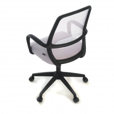 swivel chair gray black frame mesh fixed armrests 9