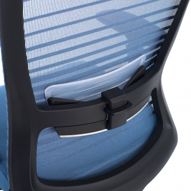 office chair blue tesla mesh 3d adjustable armrests lumbar support headrest 6