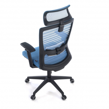 office chair blue tesla mesh 3d adjustable armrests lumbar support headrest 9