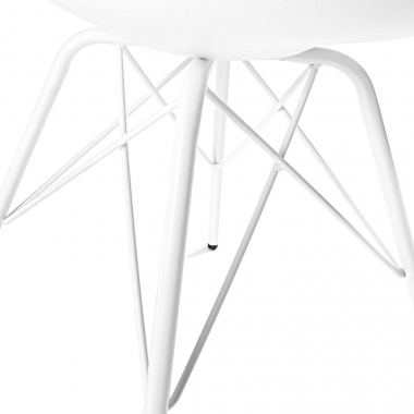 visitor chair white chair metal leg plastic no armrests 5