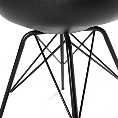 visitor chair black chair metal leg plastic no armrests 5