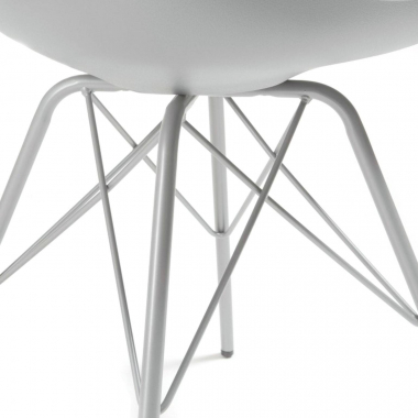 visitor chair gray chair metal leg plastic no armrests 4