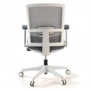 ergonomic chair white grey white frame mesh 1d adjustable armrests lumbar support 5