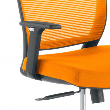 swivel chair orange chair black frame mesh 1d adjustable armrests 5