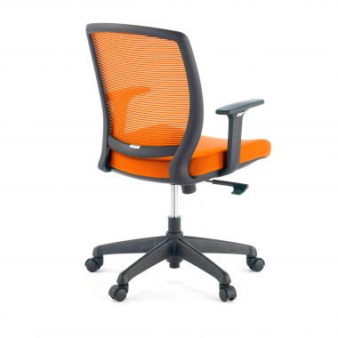swivel chair orange chair black frame mesh 1d adjustable armrests 7