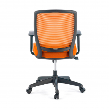 swivel chair orange chair black frame mesh 1d adjustable armrests 6