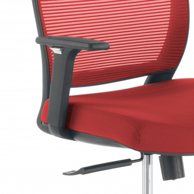 swivel chair red chair black frame mesh 1d adjustable armrests 5