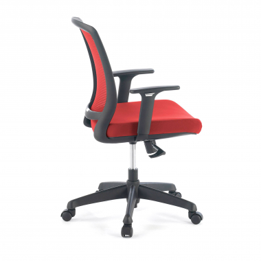 swivel chair red chair black frame mesh 1d adjustable armrests 6