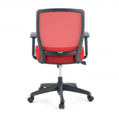 swivel chair red chair black frame mesh 1d adjustable armrests 7