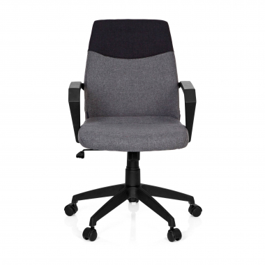 office chair gray low back fabric fixed armrests 3