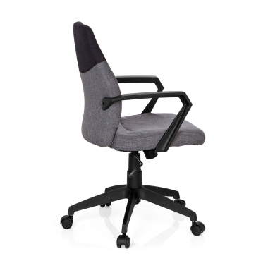office chair gray low back fabric fixed armrests 4