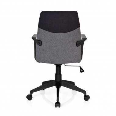 office chair gray low back fabric fixed armrests 7