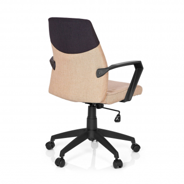 office chair brown low back fabric fixed armrests 6