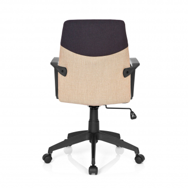 office chair brown low back fabric fixed armrests 7