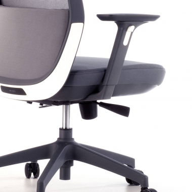 office chair gray red gray frame mesh 3d adjustable armrests 5