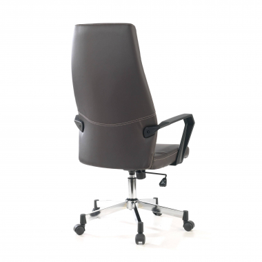 office chair brown victory synthetic leather fixed armrests 6