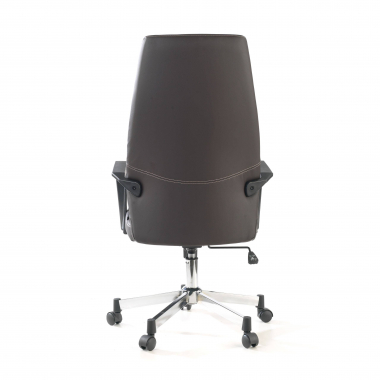 office chair brown victory synthetic leather fixed armrests 7