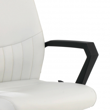 office chair white victory synthetic leather fixed armrests 5